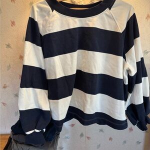 Navy and White Striped Sweater